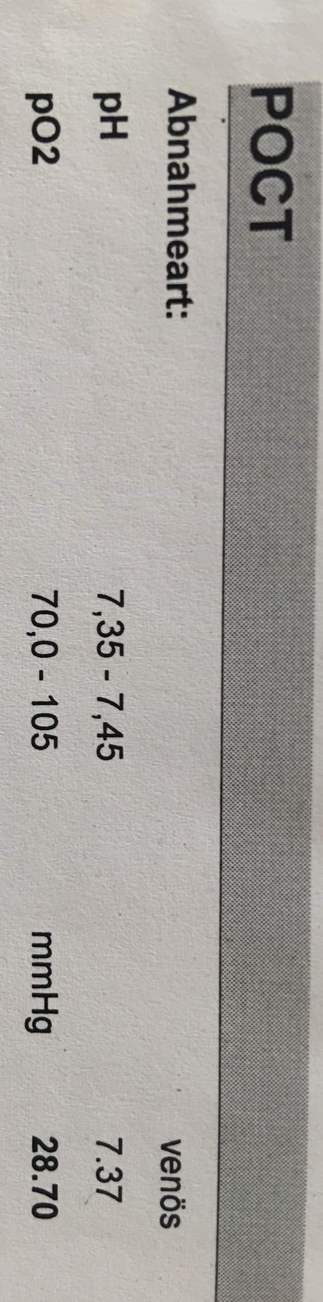 Blutbild pO2 zu niedrig? (Sauerstoff)