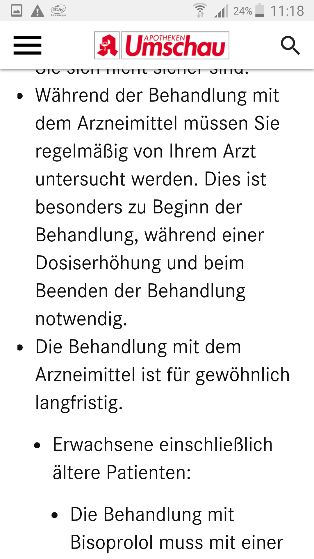 Bisoprolol absetzen - Entzugserscheinungen? (betablocker)