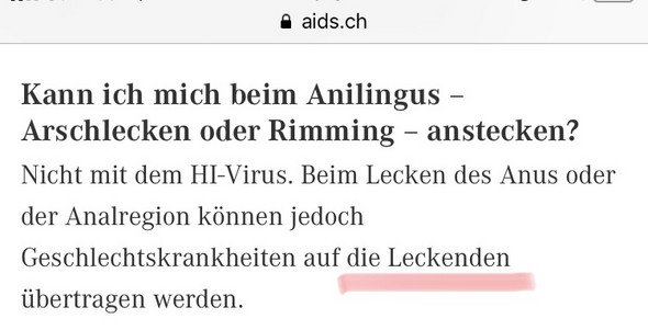 Anilingus Frage zu Anilingus (Po Lecken)? (Geschlechtskrankheit)