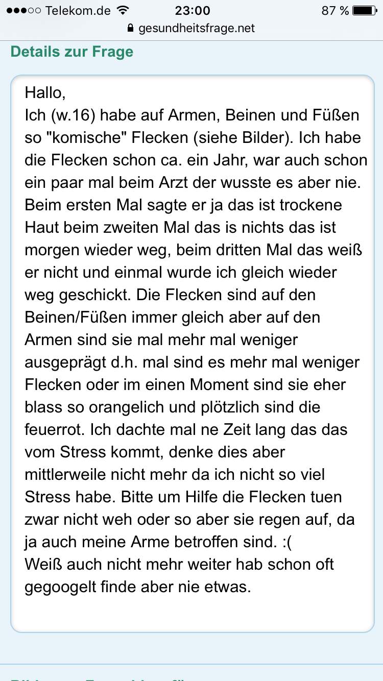 Hilfe Rote Flecken Auf Der Haut Gesundheit 
