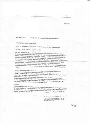 Befund - (MRT, Befund, lws)